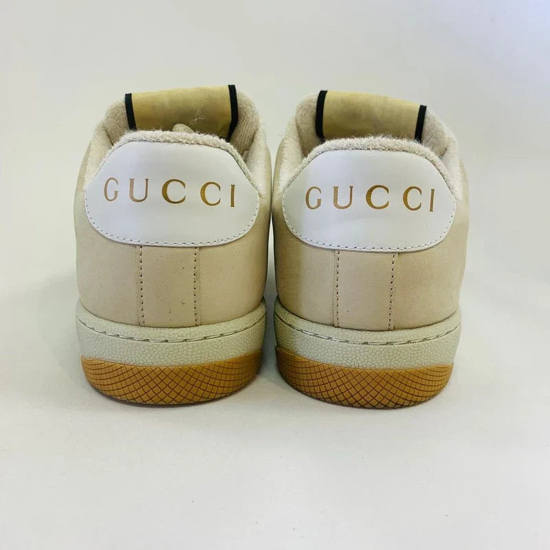 Tênis Gucci Screener Web Rosa e Verde Italiana