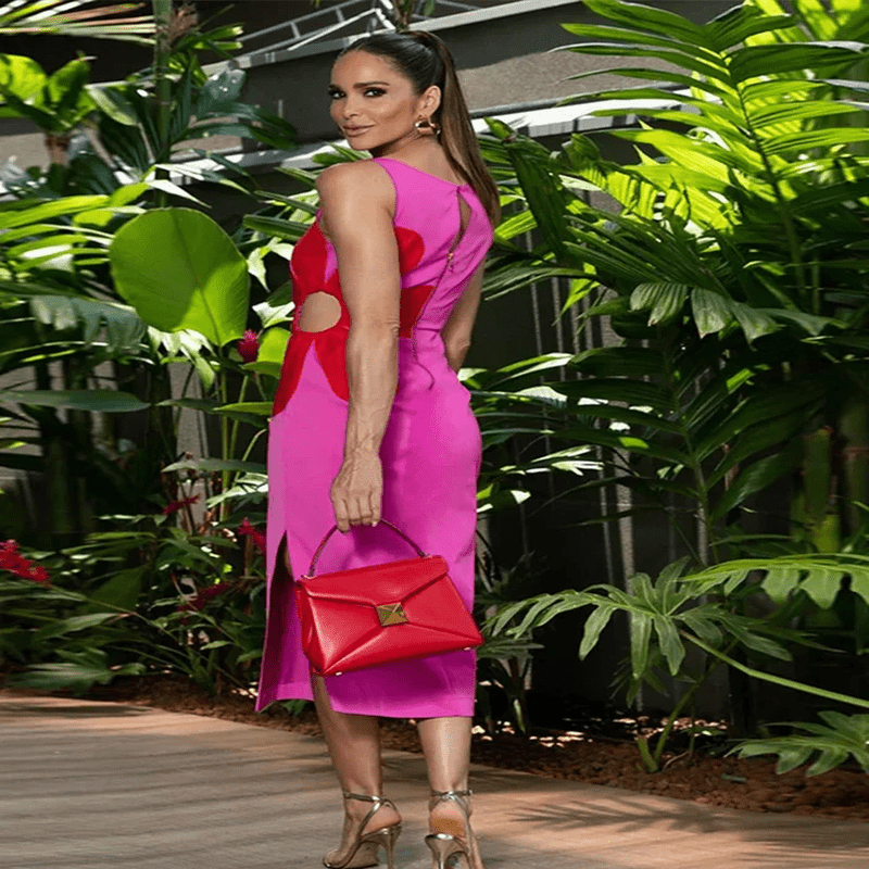 Vestido Midi Pink Flower
