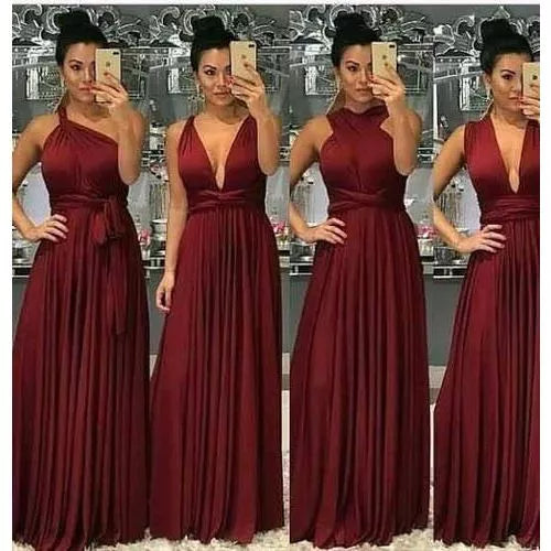 vestido Longo Várias Formas Infinity Multiformas Multiuso Festas Casamento Madrinhas Formatura