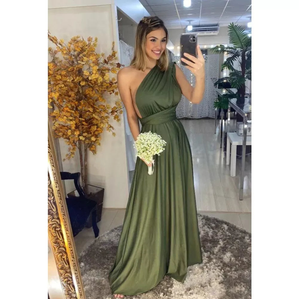 vestido Longo Várias Formas Infinity Multiformas Multiuso Festas Casamento Madrinhas Formatura