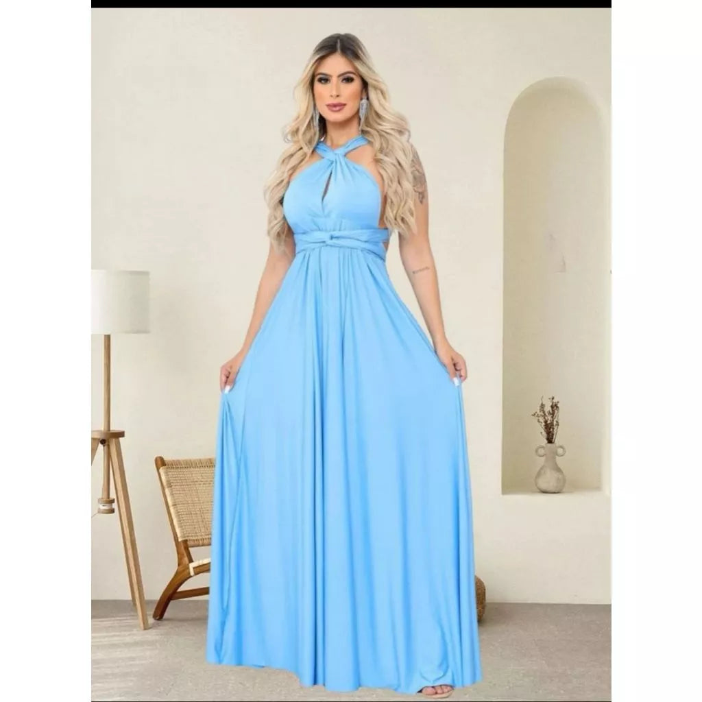 vestido Longo Várias Formas Infinity Multiformas Multiuso Festas Casamento Madrinhas Formatura