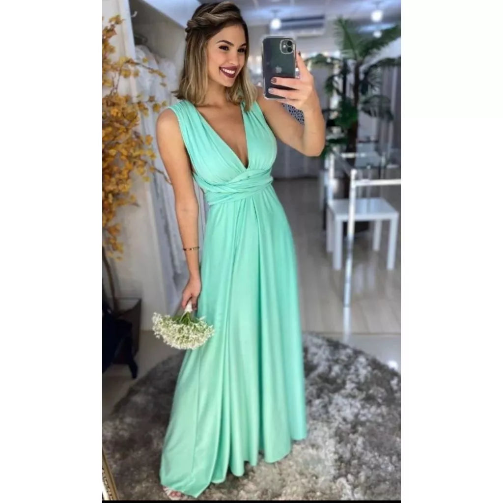 vestido Longo Várias Formas Infinity Multiformas Multiuso Festas Casamento Madrinhas Formatura