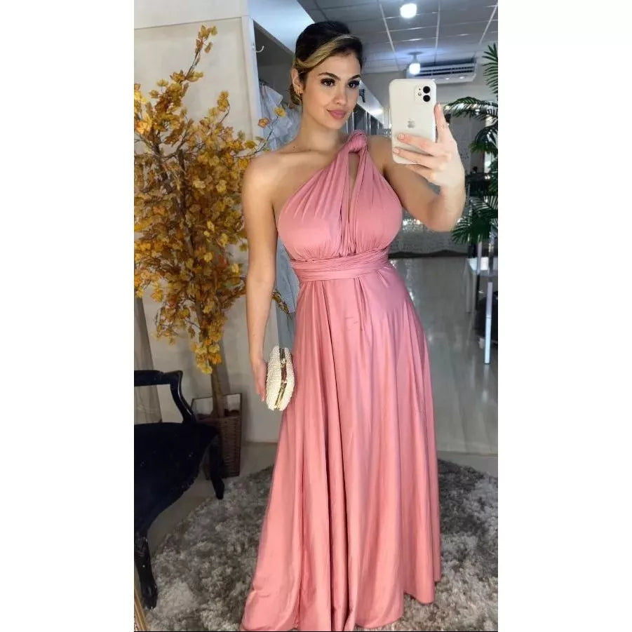 vestido Longo Várias Formas Infinity Multiformas Multiuso Festas Casamento Madrinhas Formatura