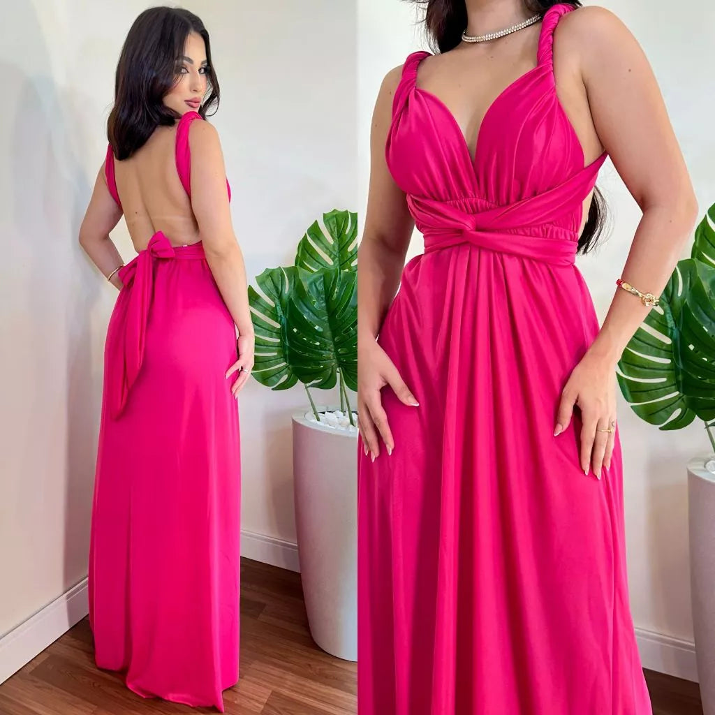 vestido Longo Várias Formas Infinity Multiformas Multiuso Festas Casamento Madrinhas Formatura