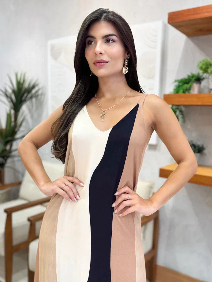 Vestido Longo Heloise Listras (COD 1036)