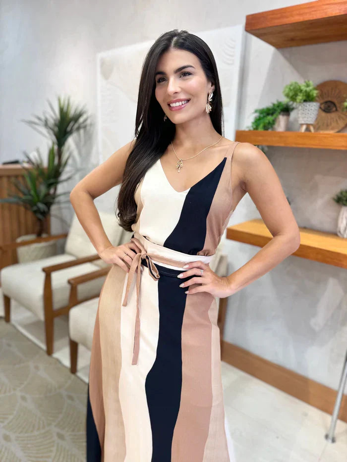 Vestido Longo Heloise Listras (COD 1036)