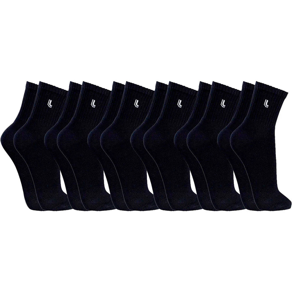 Kit com 6 Pares de Meias Cano Médio Algodão Lupo